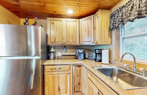 Town of Ledyard Casa | Lakefront home with private dock, lake views, deck, grill, streaming, & 1 kayak