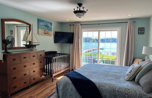 Shelton Casa | Lakefront property, beautiful view with steps into water, large private dock.
