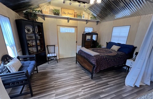 Jones Mills Casa | Very private studio with a deck overlooking the pond.