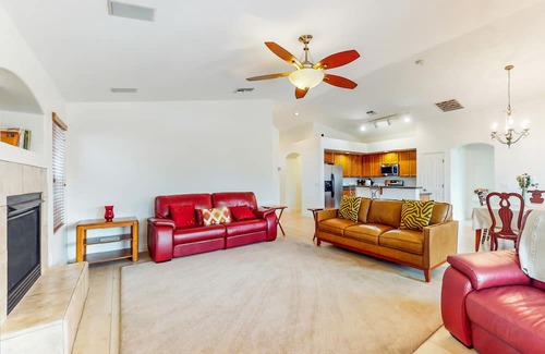 Laveen Village Casa | Water view desert stay with putt putt, enclosed yard, fireplace, streaming, & AC