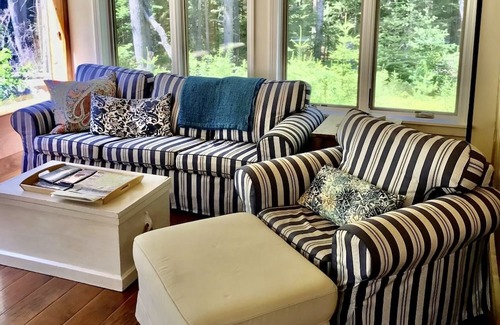 Kennebunk Cabaña | Very private setting on 6 acres,1 mile to beaches and 1 mile to Dock Square.