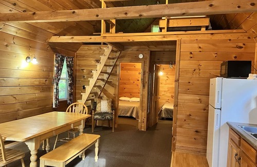 The Forks Cabina | Cabin fully equipped, trails on site, centrally located, snowmobiling, rafting