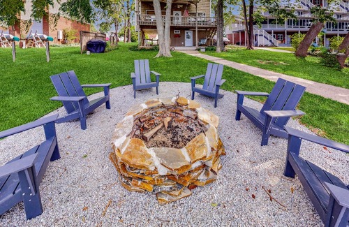 Newberry Shores Casa | Unique waterfront home with direct water access, dock, firepit, porch, W/D, AC