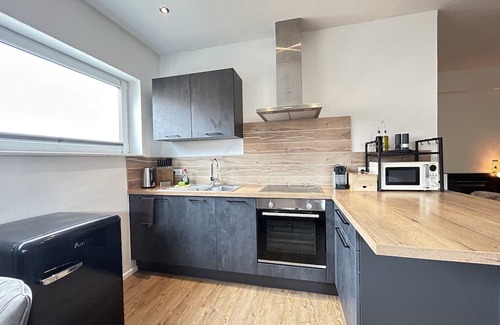 Mahlberg Apartamento | Lumiflats: Deluxe Studioapartment mit Terrasse und Garten Nähe Europapark