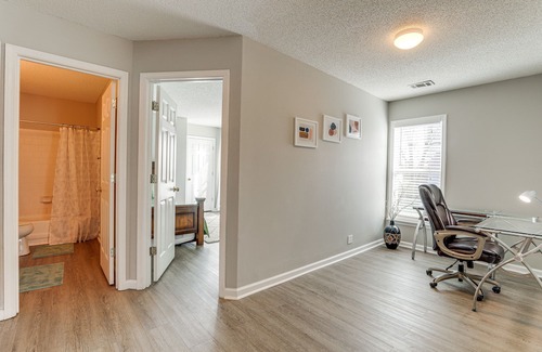 Lawrenceville Cabaña | Spacious Lawrenceville Retreat w/ Fireplace + Deck