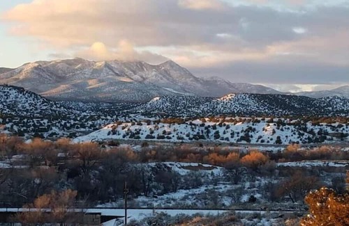 Cerrillos Casa | Romantic, Rock Carriage House, Hot Tub, WoodStove, on Historic Property