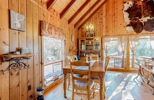 Prescott Casa | Peaceful home with scenic on-site pond, firepit, outdoor areas, & private W/D