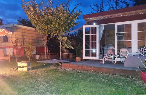 Westport Cabaña | Unique, delightful Tiny Home with Alfresco living area including retro Poptop.