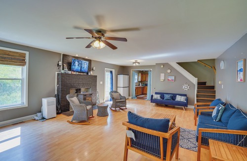 West Sand Lake Casa | Lakefront West Sand Lake Home with Beach Access!
