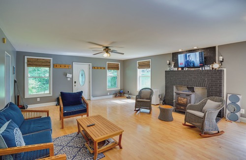 West Sand Lake Casa | Lakefront West Sand Lake Home with Beach Access!