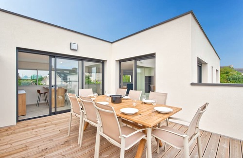 Plouguerneau Chalet De Esquí | Villa for 9 - Heated Pool - Jacuzzi - petanque