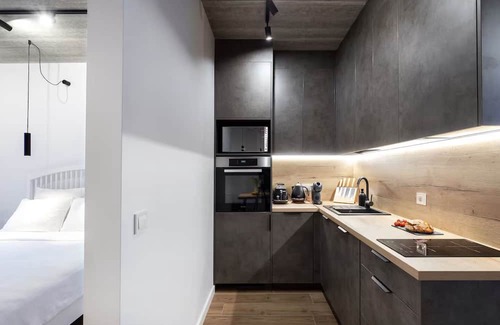 Business District Apartamento | Business-Class 1BR in Central Vilnius, Free Parking, Fast Wi-Fi, Workspace