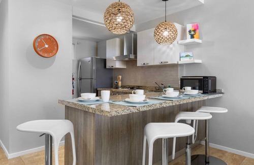 Boegoeroei Condominio | 2 bedrooms and 2 baths in a tropical setting. Amazing outdoor spaces and a very convenient location. Less than 2 miles from stunning Eagle Beach and the High-rise hotel district with shopping, casinos and restaurants.