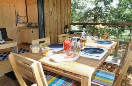 Moncrabeau Chalet De Esquí | Chalet sobre pilotes con terraza - 5 personas
