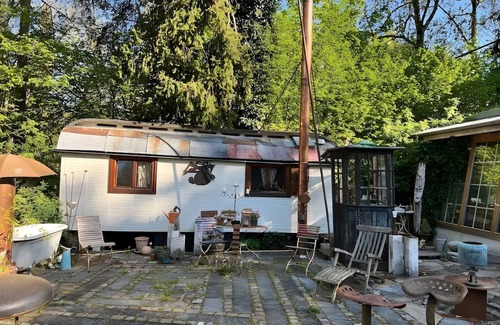 Bad Waldsee Casa | Tiny Home 'Zirkuswagen' con terraza privada, jardín compartido y Wi-Fi