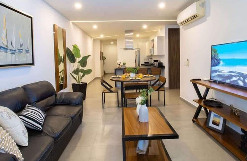 Zona hotelera del norte Apartamento | Vista al Mar, Alberca Rooftop, Ubicación Ideal, 2BD