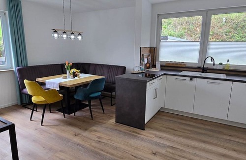 Herresbach Apartamento | PANORAMA-Lodge bath/WC, up to 5 persons - RINGZEIT-Lodge