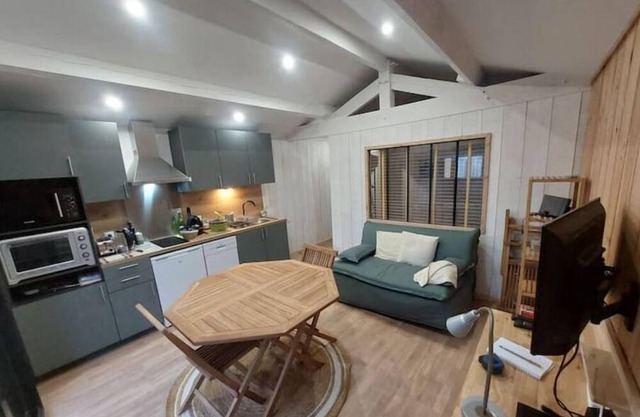 pretty wooden shed with terrace