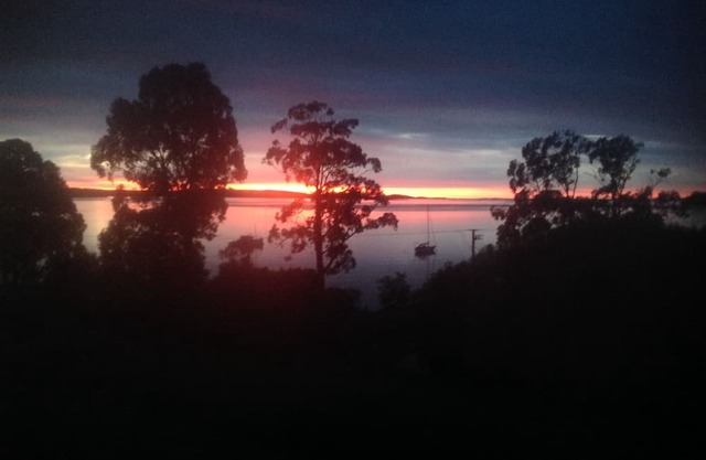 Delightful aspect at Birchs Bay with view to Bruny Island.