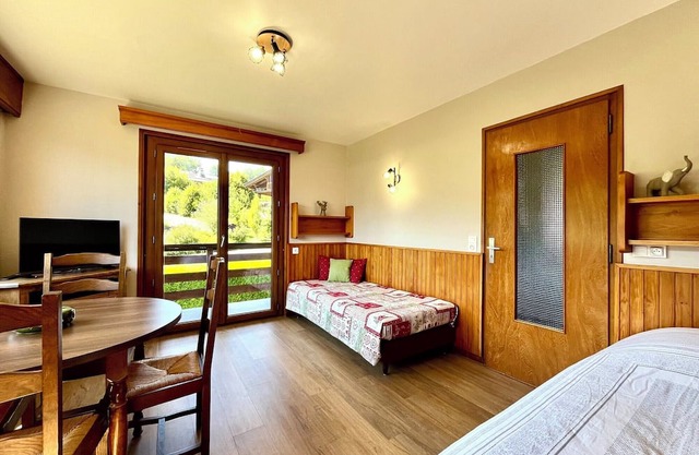 Comfortable studio with a view of the Mont-Blanc