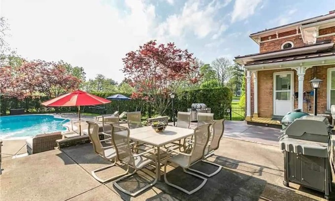 Penfield Casa | Sparkling Pool, 3 Lush Acres