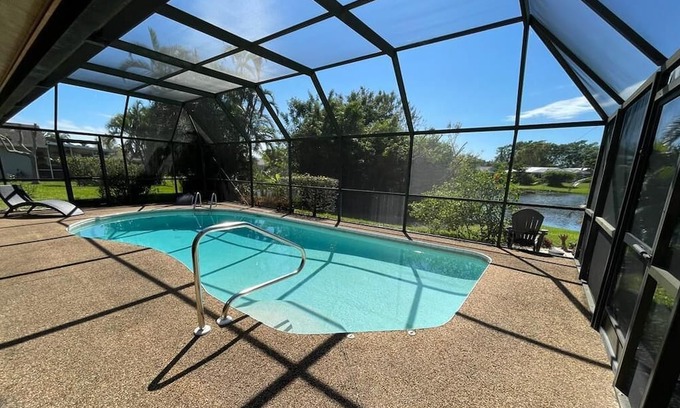 East Naples Casa | Great family home with a new sparkling pool,lovely lake view, 5 Minutes to beach