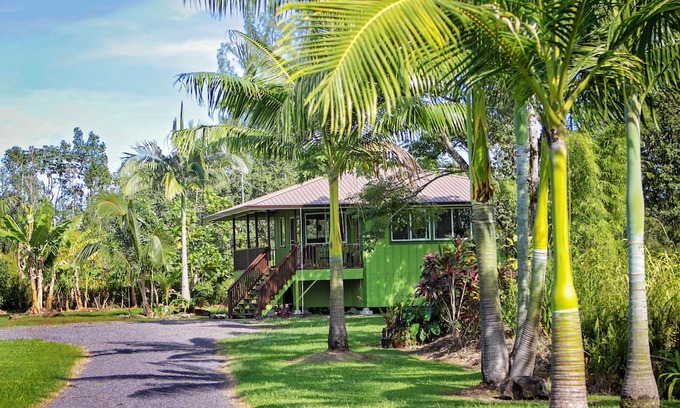 Keaau Casa | Jardín aislado bungalow en la selva
