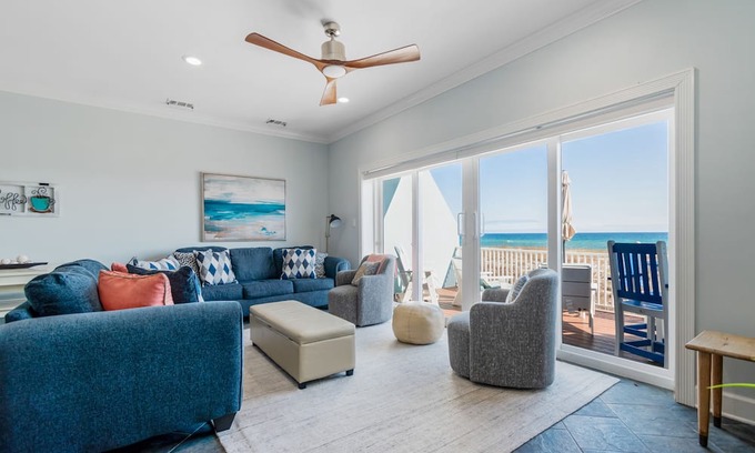 Navarre Beach Casa | Gulf Front Home with Private Beach Crossover. Goin' Coastal