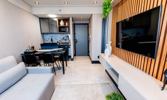 Alphaville Industrial Apartamento | Flat Equipado em Tima Localiza o Wi-fi e Lazer
