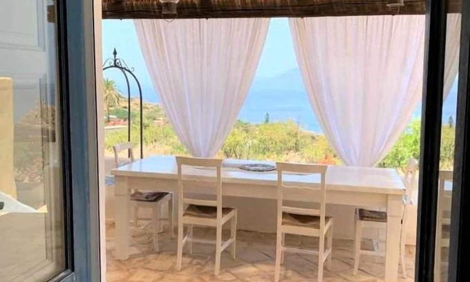 Pollara Casa | Villa Pollara Ovest, sea and sunset view
