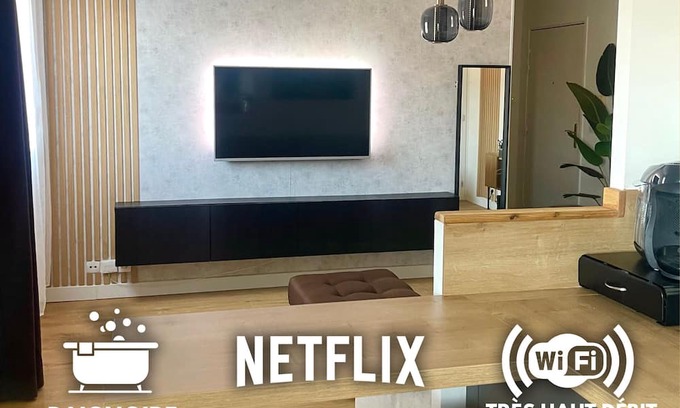 Trappes Apartamento | Appartement Design Avec Netfix, Prime, Chaînes Sportives.