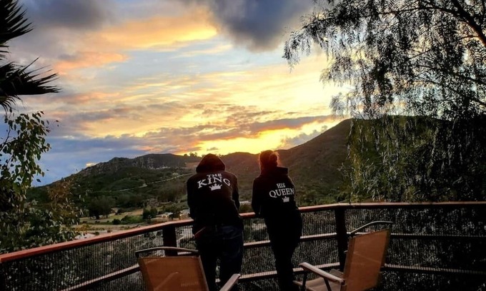 Lake Wohlford Casa | Beautiful luxurious house looking at canyon and mountains, gorgeous sunset.