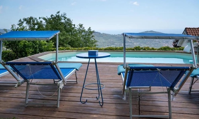 Artallo Casa | Detached vacation villa with sunny garden, panoramic pool and sea view