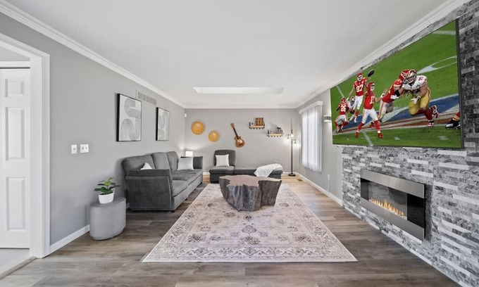 Chesterfield Casa | Elegant Oasis: 4-Bedroom Home Away from Home