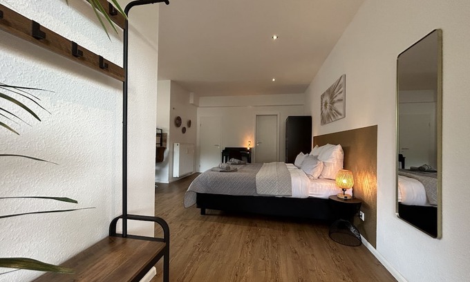 Mahlberg Apartamento | Lumiflats: Deluxe Studioapartment mit Terrasse und Garten Nähe Europapark