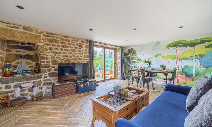 Ploemel Cabaña | Cottage 'Gîte D'izel - Rdc' with Private Terrace, Private Garden and Wi-Fi