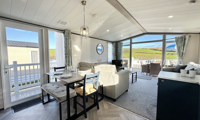 Newquay Chalet De Esquí | 14 Valley View is a gorgeous luxury 5 star lodge style caravan in Porth