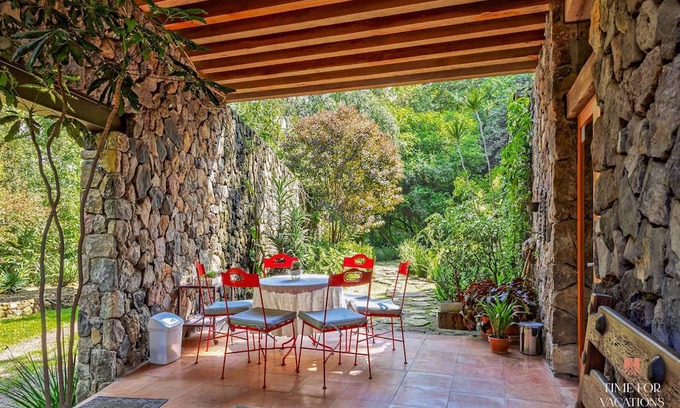 Valle de Bravo Casa | Magical Stone Home on 20-acre Ranch, Amazing Views, Patio w/BBQ & Dining Table