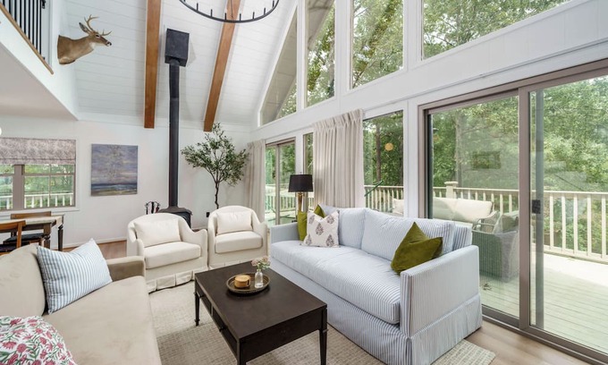 Northport Casa | Lakefront A-Frame Retreat, Sauna + Dock