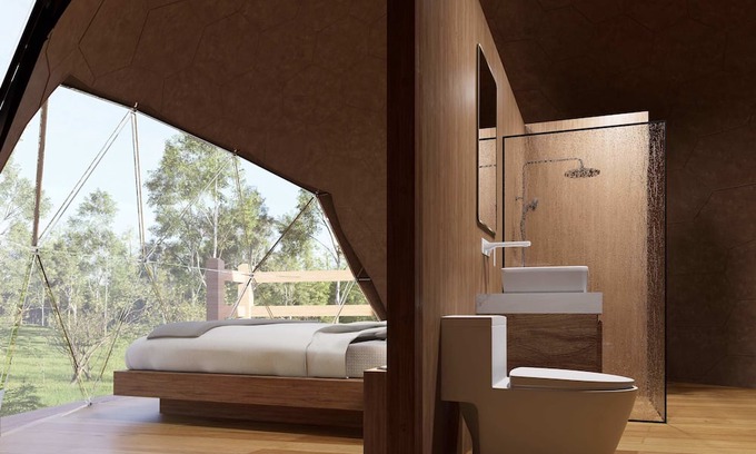 Sullivan Cabina | Gaia Nook-Mirror Dome with Private Bathroom