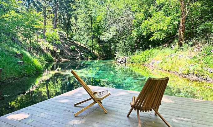 Hagerman Complejo | AMAZING Luxury Retreat with Private fresh spring ponds & Sauna! Sleeps 23