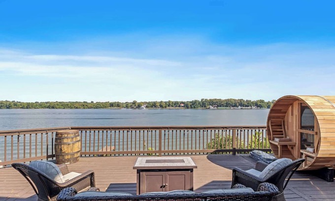 Utica Casa | Renovated River Home! Hot Tub, Sauna & Game Room