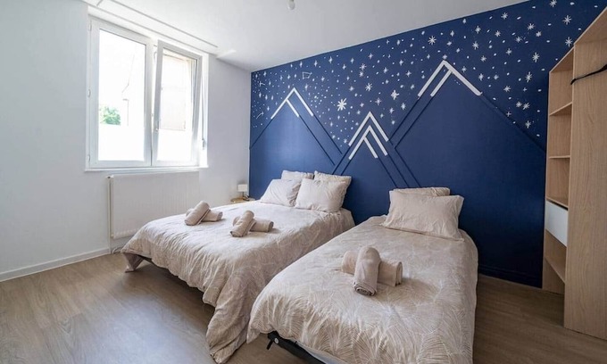 Homecourt Apartamento | Bleu Océane - Wifi - Gare - 3 lits - Tout équipé