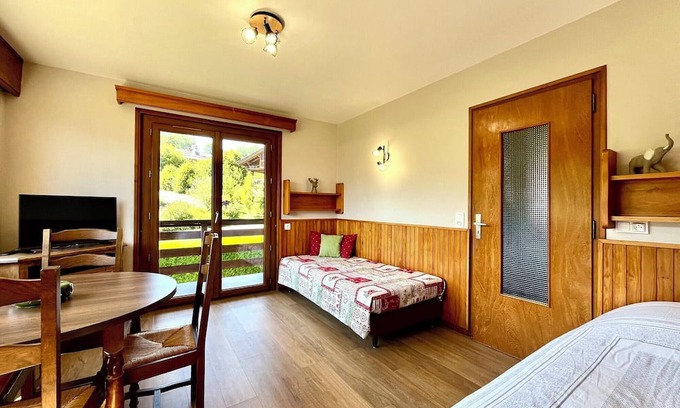 Combloux Apartamento | Comfortable studio with a view of the Mont-Blanc