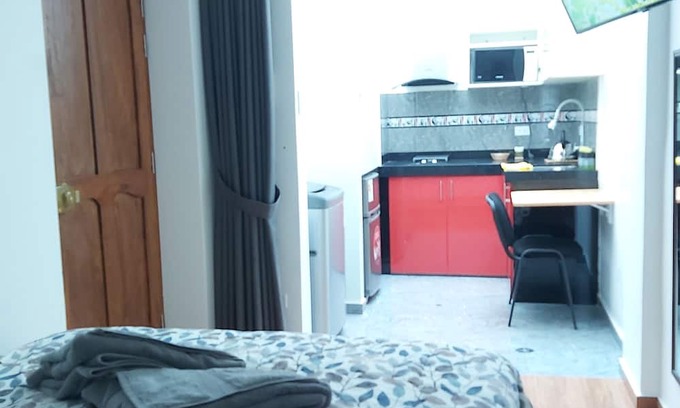 Los Cedros Apartamento | Fully equipped studio with kitchen; ideal for long stays.