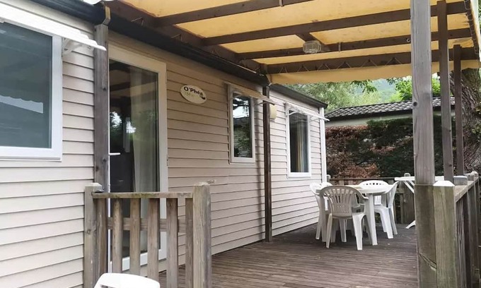 Saint Maime Casa | Camping Flower La Rivière * - Family Confort mobile home 32m² (3 bedrooms) + Covered terrace + Air conditioning 8 people