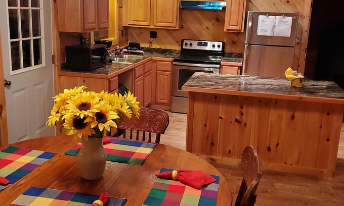 Winona Cabina | Charming ranch style log cabin with AC in scenic Winona