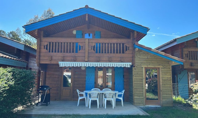 Bias Cabaña | Cottage with heated pool and spa, 4km from the ocean near Mimizan